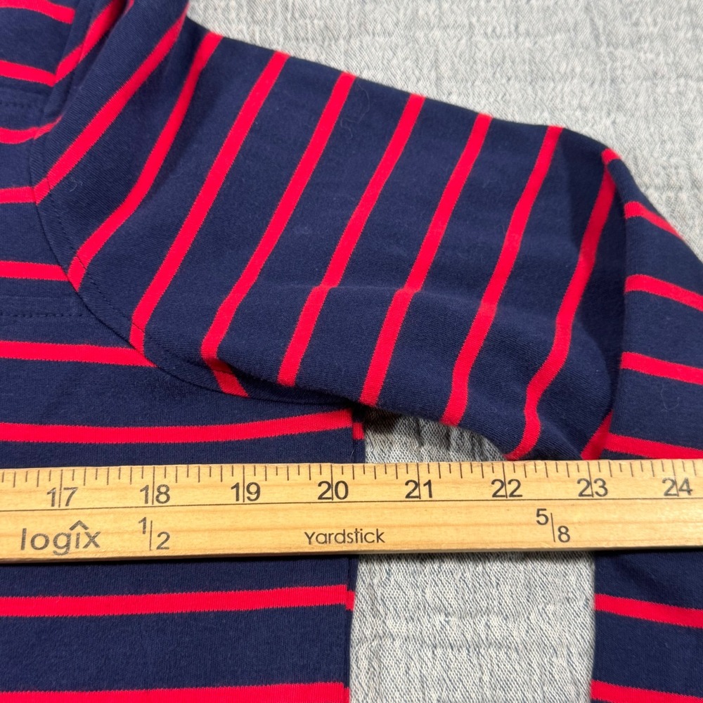 EUC Vineyard Vines Striped Hoodie Women's Medium Shep‎ Shirt Red Navi Pullover - Picture 6 of 9